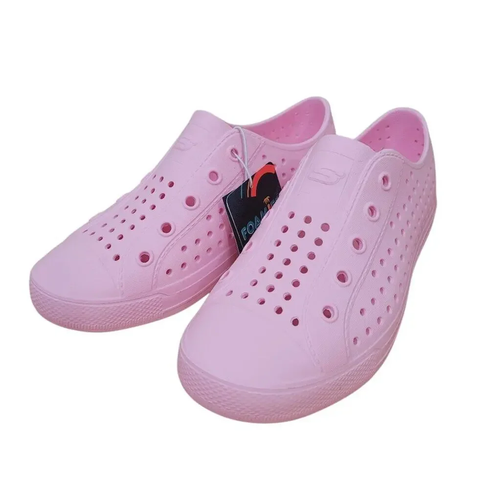 Skechers Foamies Big Girls Size 3 Water Shoes Pink NWT Guzman Lite Shore Splash